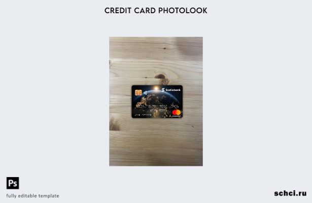 цифровая загрузка гонконгского Scotiabank Mastercard Photolook переднего шаблона